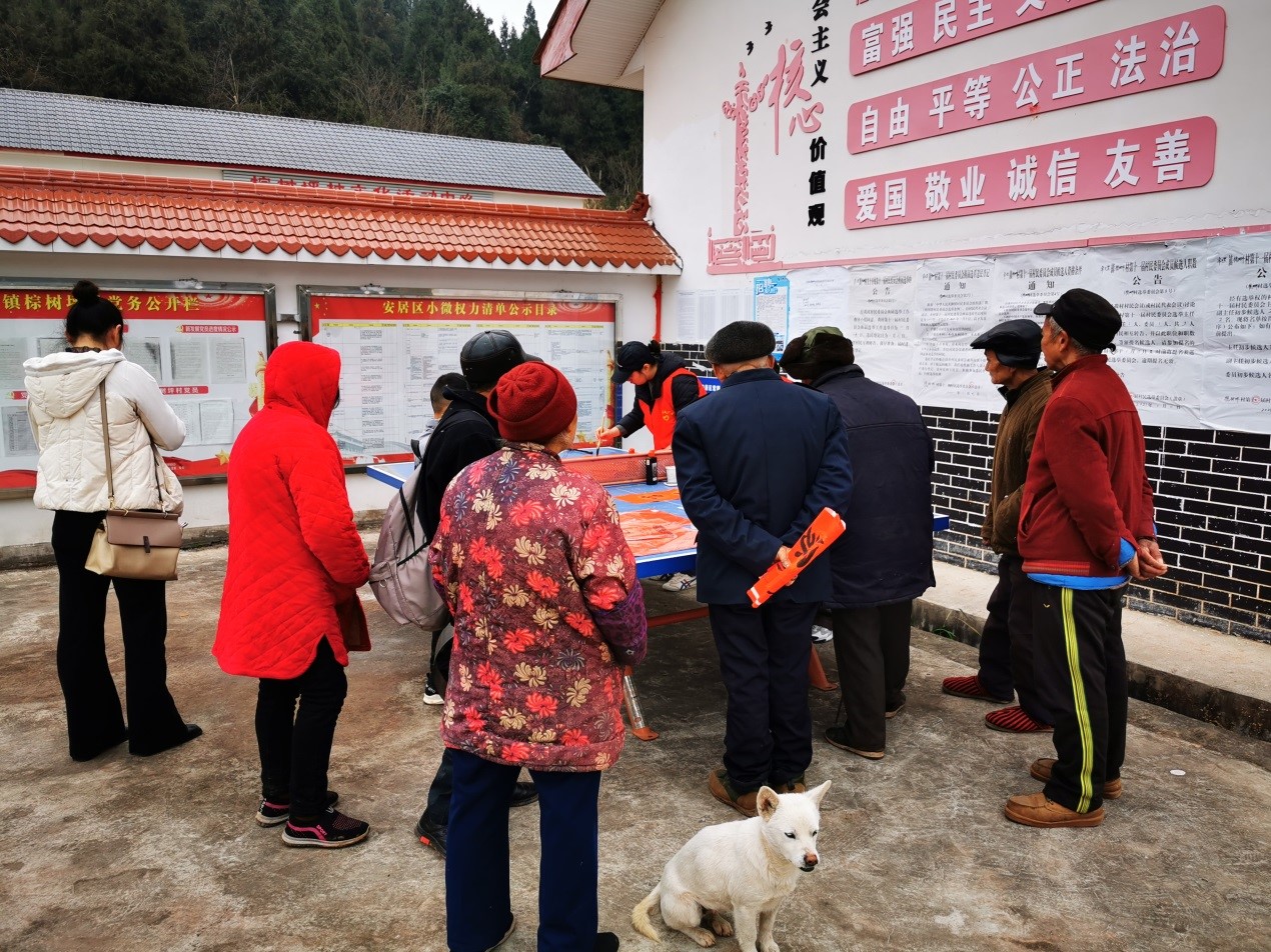 安居区图书馆开展“送福迎春”文化下乡 志愿服务活动